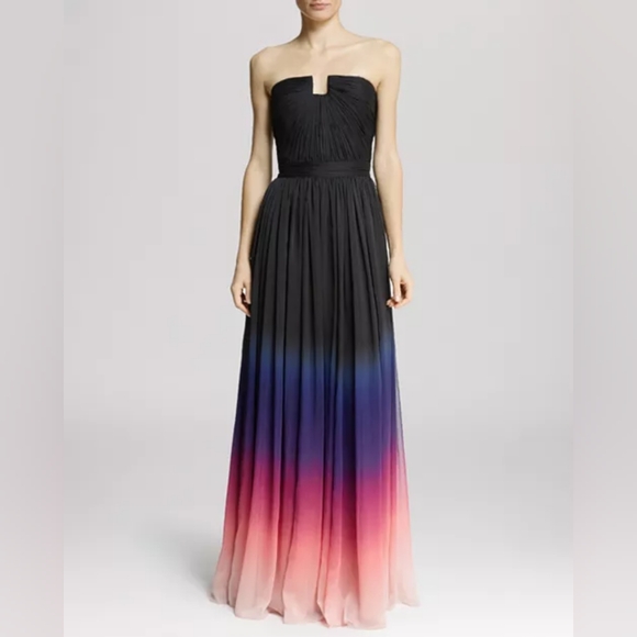 Halston Heritage Ombre Strapless gown Size 4 - Picture 1 of 3